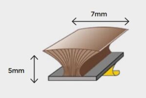 EXITEX Self Adhesive Pile Excluder 5m White (Per EACH)