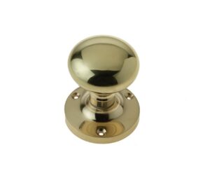 JEDO Mushroom Mortice Knob Furniture 52mm Polished Brass (SET)
