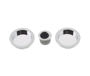 JEDO JV822PC Sliding Door Flush Handle Set Polished Chrome (Per SET)