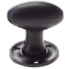 7129-M Mortice Knob Oval Antique Black (Per SET)