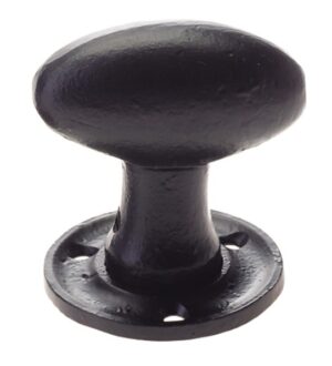 7129-M Mortice Knob Oval Antique Black (Per SET)