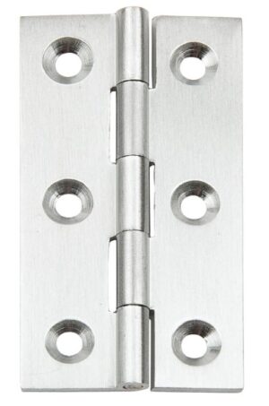 HAFELE Solid Drawn Brass Butt Hinge Ssp 64x35x2 Satin Nickel (Per PAIR)