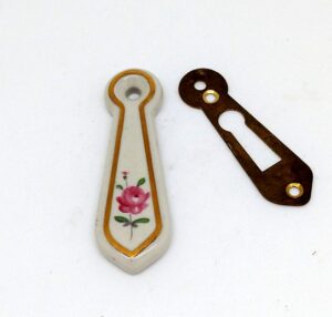 HEATHERLEY Escutcheons Floral Chintz Ivory (Per PAIR)