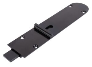 Slide Action Flush Bolt Radius End 190x41 Black (Per EACH)