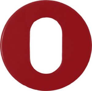 HEWI Escutcheon Oval (52x9) Ruby Red Nylon (Per PAIR)