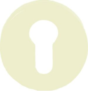 HEWI Escutcheon Euro (52x9) White Nylon (Per PAIR)