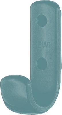 HEWI 477.90.060.55 Single Coat Hook 75mm Aqua Blue (Per EACH)