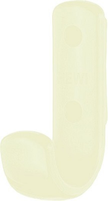 HEWI 477.90.060.99 Single Coat Hook 75mm High White (Per EACH)