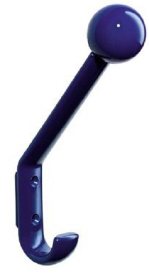 HEWI 477.90.080.50 Hat &coat Hook 174mm High With Ball Top Steel Blue (Per EACH)