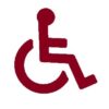 HEWI Disabled Pictogram 150x3mm Acr Red (Per EACH)