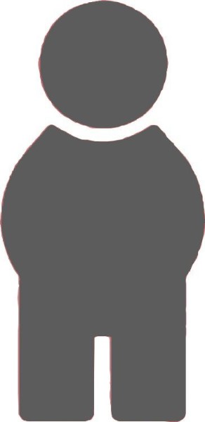 HEWI Male Pictogram 150mm x 3mm Acr Anthracite Gy (Per EACH)