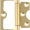 NICO 1975 0 12 02 Flush Hinge 75mm Electro Brass (Per HINGE)