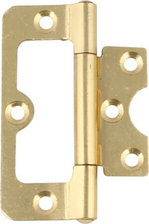 NICO 1975 0 12 02 Flush Hinge 75mm Electro Brass (Per HINGE)