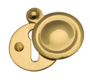 Escutcheon Key Round Covered Polished Brass (Per PAIR)