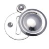 Escutcheon Key Round Covered Polished Chrome (Per PAIR)