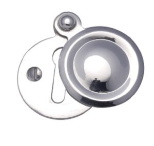Escutcheon Key Round Covered Polished Chrome (Per PAIR)