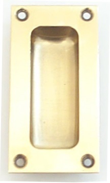Flush Pull 76mm Polished Brass (Per EACH)