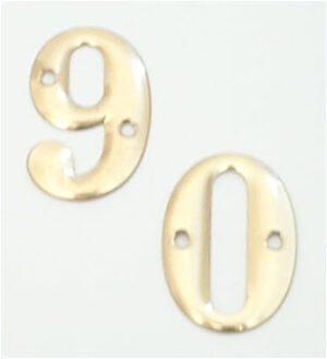 Numeral 50mm "6" Electro Brass (Per EACH)