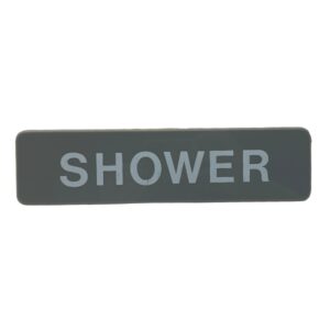 Acrylic Sign 'Shower' 235x60mm Grey (Per EACH)