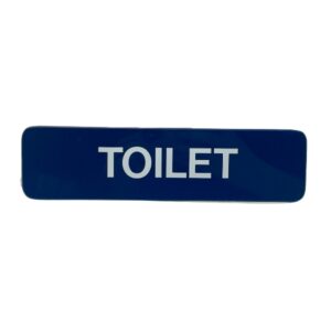 Acrylic Sign 'Toilet' 235x60mm Dark Blue (Per EACH)