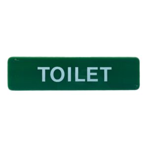 Acrylic Sign 'Toilet' 235x60mm Light Green (Per EACH)