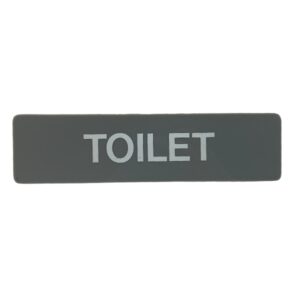 Acrylic Sign 'Toilet' 235x60mm Light Grey (Per EACH)