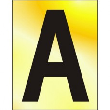 Letter 'A' 50mm Black On Ga (Per EACH)