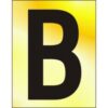 Letter 'B' 50mm Black On Ga (Per EACH)