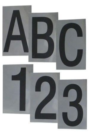 Letter 'F' 50mm Black On Polished Chrome (Per EACH)