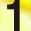 Numeral No 1 50mm Black On Gold (Per EACH)