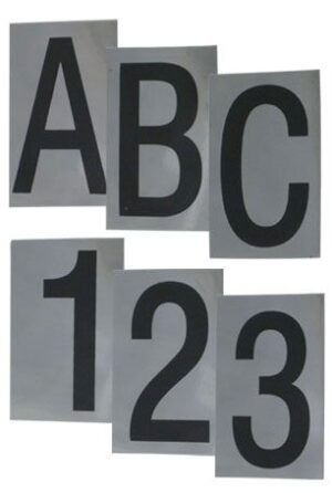 Numeral No 7 50mm Black On Polished Chrome (Per EACH)