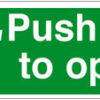 Sign 'Push Bar To Open' Plas 300x150 (Per EACH)