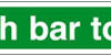 Sign 'Push Bar To Open' Self Adhesive 300x100 (Per EACH)