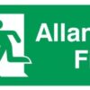 Fire Exit Arrow Down English/Welsh Rp Ph/L 450x150 (Per EACH)