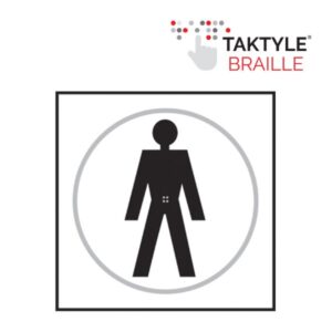 Male Sign Tactile 150x150 (Per EACH)