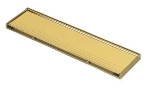 MAP HARDWARE 874-33 Letterplate 292x76mm Gold Frame & Flap (Per EACH)