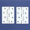 Steel Butt Hinge 100mm Epoxy White (Per PAIR)