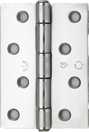 Strong Steel Butt Hinge 100mm Satin Chrome (Per HINGE)