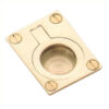 SAMUEL HEATH +P1716-A-PB Flush Ring Rectangular 29x38mm Polished Brass (Per EACH)