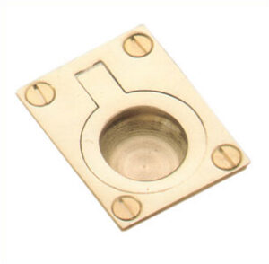 SAMUEL HEATH +P1716-A-PB Flush Ring Rectangular 29x38mm Polished Brass (Per EACH)