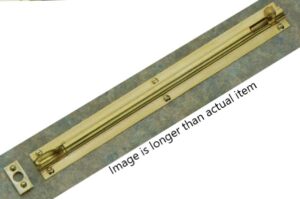 Barrel Bolts 8in (203x32mm)flat Keep Polished Brass (EACH)
