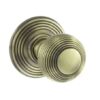 ATLANTIC OE50RMKAB Ripon Reeded Mortice Knob Antique Brass (Per PAIR)