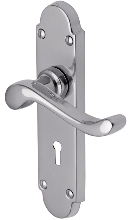 Savoy Lever Furniture Lock 170x41mm Polished Chrome (Per SET)