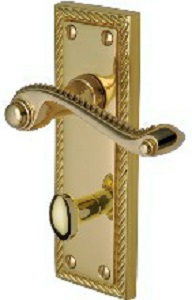 Georgian Lever B/Room Furniture 152x52mm P/Brass (Per SET)