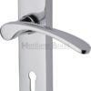 Sophia Lever Lock Furniture 154x40mm Chrome Plated (Per SET)
