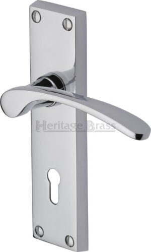 Sophia Lever Lock Furniture 154x40mm Chrome Plated (Per SET)