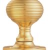 Queen Anne Mortice Knob Set Polished Brass (SET)