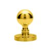 MANITAL Victorian Mortice Knob Ball 61mm Polished Brass (PAIR)