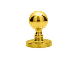 MANITAL Victorian Mortice Knob Ball 61mm Polished Brass (PAIR)
