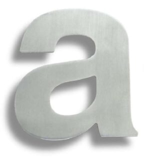 Letter Conc Fix 89mm 'A' Stainless Steel (Per EACH)